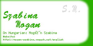 szabina mogan business card